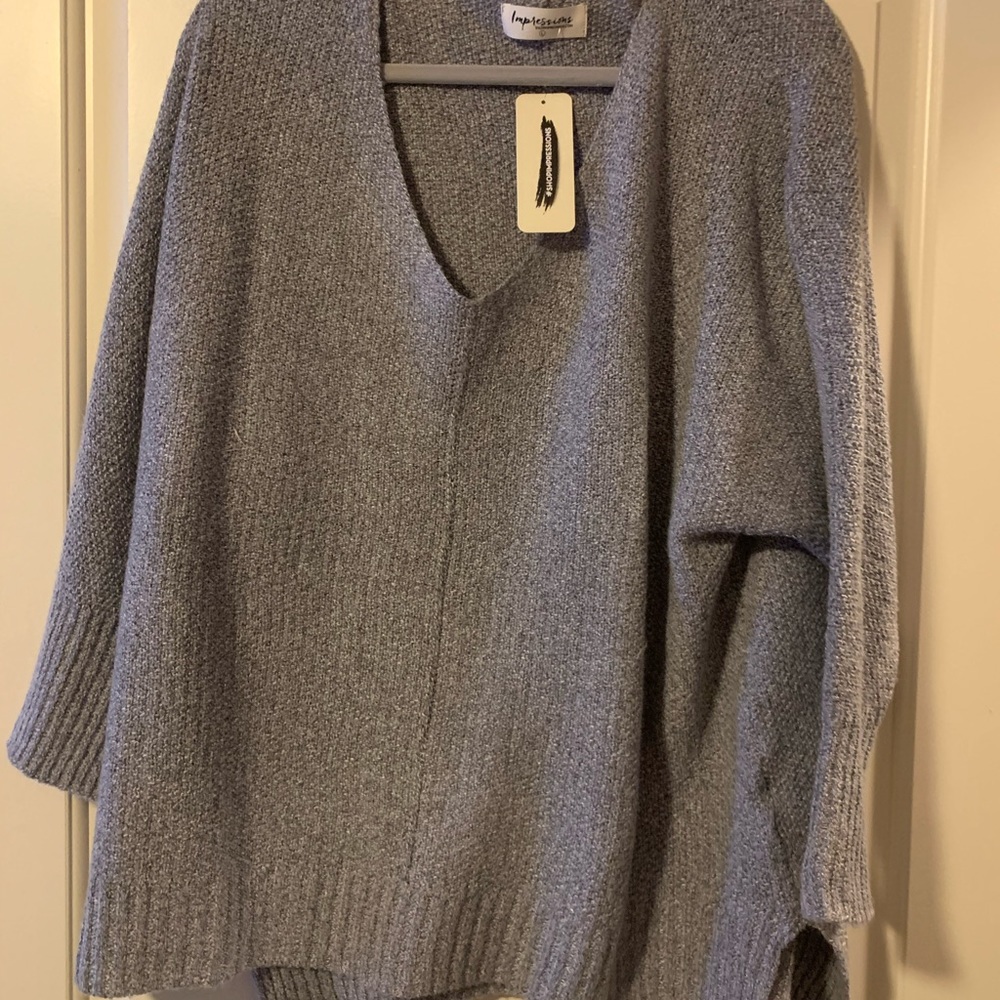 Grey V neck sweater